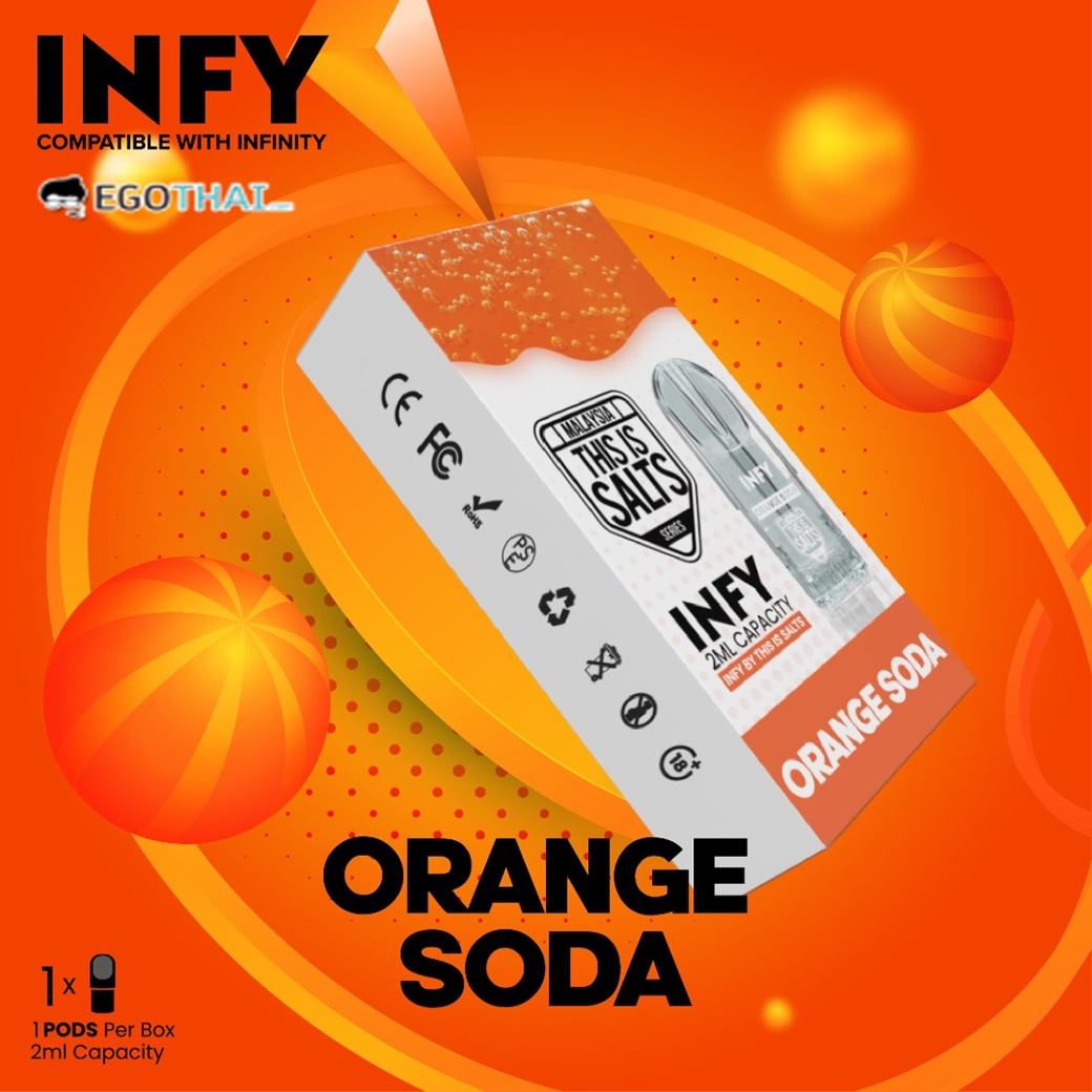น้ำยาบุหรี่ไฟฟ้า Orange Soda หัวพอต น้ำอัดส้มสีส้ม